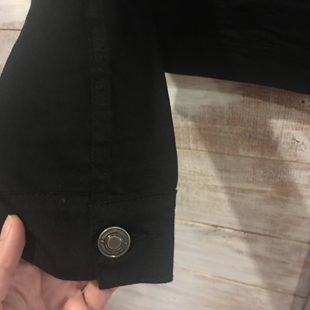 NWOT Black Denim Jacket 1 size Small left - Picture 6 of 8
